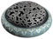 TAIYOU Vintage Incense Burner Ceramic Incense Holder for Sticks Insence Burner Bowl Incense Stick Holder for Cone Coil Desktop Decoration Yoga Meditation Office Home Decor Coffee Shop Blue