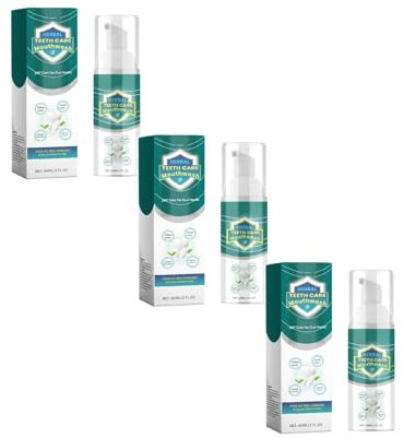 Zahnaufhellung, Zahnschaum Zahncreme Für weiße Zähne Und frischen Atem Tiefenreinigung Schützt Zahnschmelz Mit Pfefferminzextrakt Schnelle Anwendung (3PCS)
