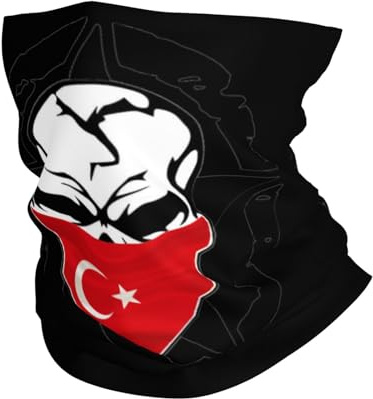 Totenkopf Türkei Türken Flagge Herren Damen Haarband Bequem Bandana Multifunktion Halswärmer Kopfbedeckung Stirnband Für Motorrad Jagd Klettern