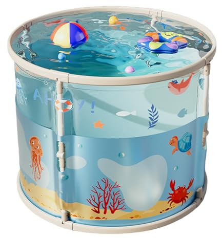 Wlikmjg Bañera Plegable | Bañera De Agua Fría Y Caliente,Piscina Plegable Grande Para Remojo De Niños Y Adultos Viajes Exterior Ducha Agua Fría Y Caliente