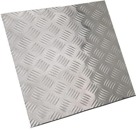 Panel de aleación de aluminio en relieve de 400 × 400 mm, placa de aluminio estriada de 3-5 mm de espesor, ideal for la industria y la construcción.(400x400x3mm)