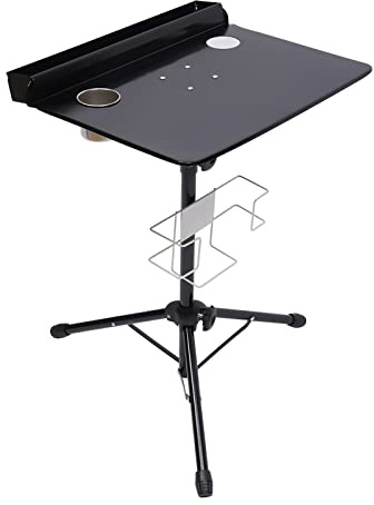 Tragbare Tattoo Werkbank, 61-107cm Verstellbarer Professional Tattoo-Workstation mit Stativfuß und Aufbewahrungsbox, Tisch für für Schönheitssalons Salon Tattoos Maniküre