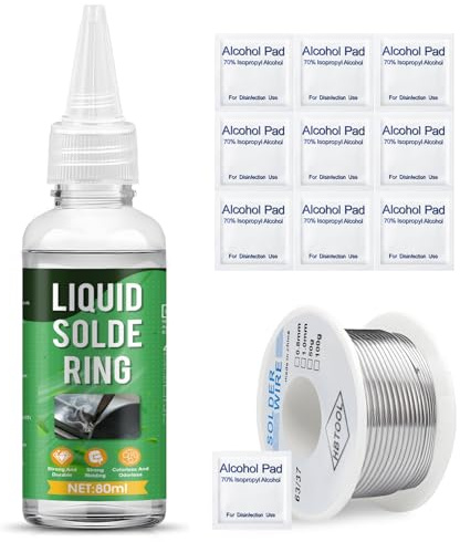 Flux Flussmittel, Lötfett Flussmittel, Flüssig mit 50 G Lötdraht No Clean Lötpaste Flussmittel für BGA, IC, CPU, PCB, SMD, Haushaltsgerätereparaturen, 80ML