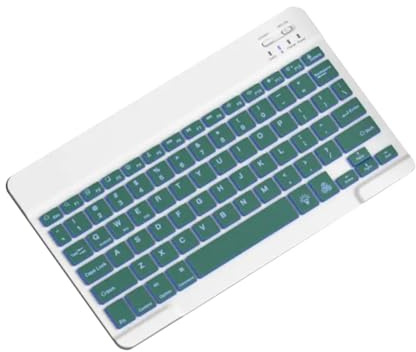 Ehwisbe 10inch Backlit Keyboard Bluetooth Protable Mini Mute Keyboard for Cell Phones Tablets and Laptops Wireless Keyboard E