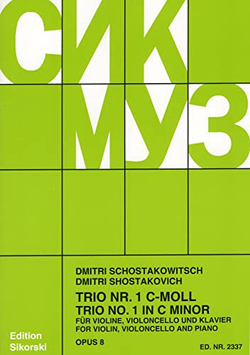 Trio 1 C-Moll Op 8. Violine, Violoncello, Klavier