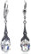 Jugendstil Ohrringe Silber Markenkristalle Crystal Ohrhänger NOBEL SCHMUCK