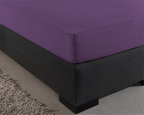 Homecare Jersey Spannbetttuch, 140cm x 200cm, Lila