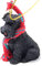 1 X Schnauzer Miniature Dog Ornament - Uncropped - Black by Conversation Concepts