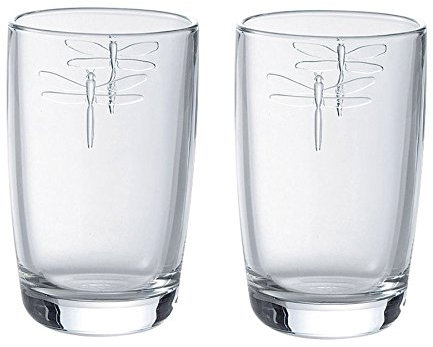 La Rochere Libellules Dragonfly Glass Tumbler 40cl, Set of 2 by La Rochere