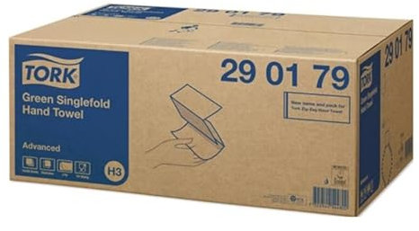 Tork 290179 Z-Falttuch, 2-lagig, Grün, H3 Erweitert