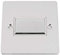 Fan Isolator 3 Pole Switch - Polished Chrome Flat - White Insert Metal Rocker Switch
