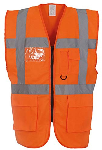Yoko Hi-Vis Premium Executive/Manager Waistcoat / Jacket (2XL) (Hi Vis Orange)