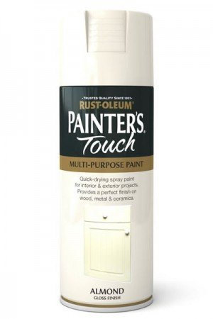Painter's Touch Rust-Oleum Multi-Purpose Aerosol Spray Paint 400ml Off White Almond Gloss (6 Pack)
