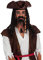 PARTY DISCOUNT Bart Pirat mit Perlen, schwarz