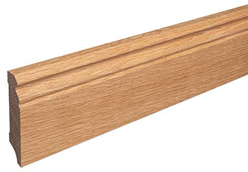 Sockelleiste Massiv Holz Eiche natur geölt Hamburger Berliner Profil 80mm