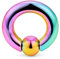 Briana Williams Regenbogen KlemmkugelRing Captive Bead Ring 316L Chirurgenstahl PA Intim Piercing Schmuck(2/2.5/3/4/5/6/8/10mm Größenwahl)