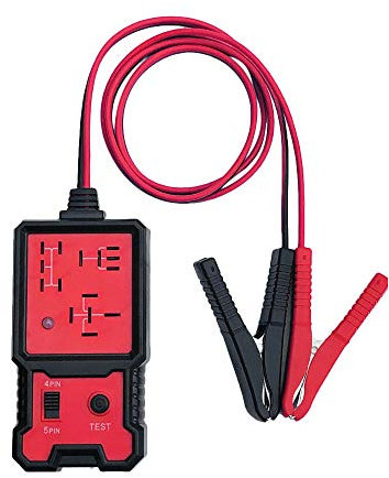 Carrfan 12 V Autobatterieprüfer, elektronisches Relais-Tester mit Clips, Auto-Relais-Diagnosewerkzeug