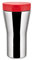 Alessi Caffa Gia24 R-Design Double Wall Travel Mug in 18/10 Stainless Steel and Thermoplastic Resin, Red