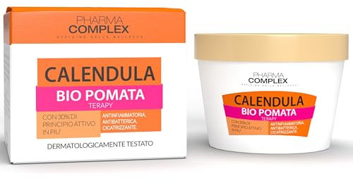 Bio Pomata Calendula Pura Calmante Intima Antiprurito, Crema Rigenerante per Bambini ed Adulti 250ml - Viso Neonato e Cambio Pannolino