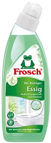 Frosch Essig Wc-Reiniger, Flüssiger Toilettenreiniger Entfernt Kalk Und Urinstein für Kraftvolle Reinigung mit Essig Und Bimsmehl, 750 ml