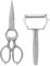 San Ignacio Vitoria - Set De 2 Utensilios Cocina 1 Tijera 20.5cm + Pelador 16cm - Fabricados en Acero Inoxidable - Acabado Mate Resistente - Utensilios Fáciles de Lavar y para Toda la Vida