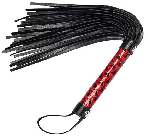 Zhichengbosi Cravache d'équitation en cuir synthétique - Fouet noir - 39,5 - Cravache d'équitation pour cheval - Entraînement quotidien - Saut à cheval - Course (rouge)