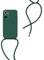 Funda con Cuerda para Xiaomi Redmi Note 10 Pro, Carcasa Suave Silicona Skin Caso con Ajustable Collar Correa de Cuello Cordón Carcasa de Silicona, Oscuro Verde