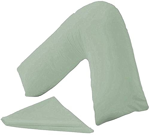 R&Z Orthopaedic, Nursing, Maternity V Shaped Bolster Pillow Case Cover (Duck Egg)