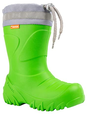 DEMAR. Eva federleichte Kinder Gummistiefel mit Stulpe gefüttert Mammut-S (30/31, Hellgrün)