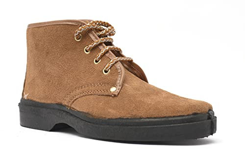 Pecellin Peinado Bota de Campo - Zapato para Hombre - Botín Serraje - Calzado Básico con Cordones (Cuero, numeric_43)