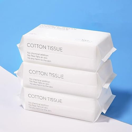 Forrader Lingettes douces et sèches jetables, serviette de nettoyage simple humide et sèche, tissu en coton pour les peaux sensibles et les soins de bébé, démaquillage et nettoyage de surface