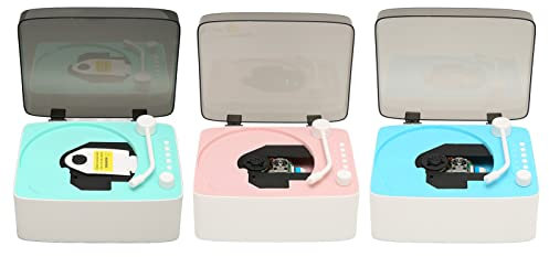 Tragbarer CD Player Bluetooth, Multifunktionaler Bluetooth CD Musikplayer Im Vintage Stil, Eingebaute HiFi Lautsprecher mit Fernbedienung(Himmelblau)