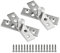 Set di 2 cerniere girevoli a 360° in acciaio inox con perno nascosto, cerniera girevole nascosta robusta (75 x 17 mm)