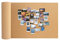 Panneaux en liège auto-adhésifs Rectangle, feuilles réutilisables, Tableau d'affichage modulaire Naturel 125x40cm ( Size : Thickness 3mm/0.12'