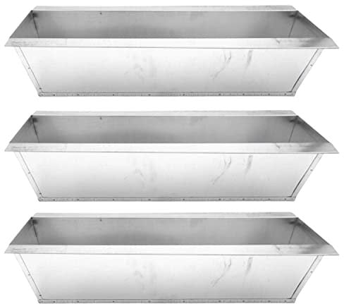BURI Macetero para palés europeos, 1 – 6 unidades, galvanizado, negro, para balcón, macetero, variante: metal galvanizado – 3 unidades