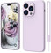 iPhone 14 Pro Hülle Silikon Case, ElestBela Hanyhülle iPhone 14 Pro Ultra Dünn Slim mit Microfiber, Kratzfeste Rundumschutz Case Schutzhülle Hülle für iPhone 14 Pro 6.1'' Lila
