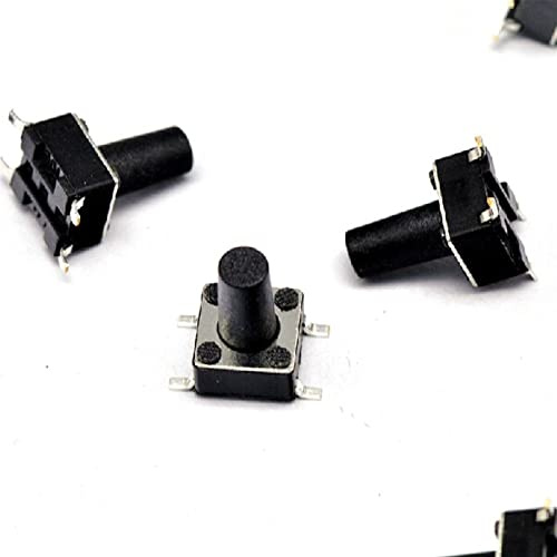industrieller Schalter 100 Stück 6 x 6 x 4,1–11,5 mm Taktschalter, 4-poliger Patch-Mikrotastenschalter, Schlüsselschalter, taktiler Druckknopf, Induktionsschalter, Serie 6 x 6 (Color : 6x6x9.3, Size
