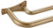 Doppelgardinenstangen in Antik-Gold, zum Umwickeln von Doppelgardinenstangen für Fenster, 71,1-121,9 cm, Raumverdunkelung, doppelte Gardinenstangen, 1,9 cm vorne und 1,6 cm hinten, Teleskopstange,