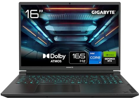 Gigabyte G6X 9KG 2024 Gaming Laptop- 16 Inch, 165Hz FHD, Intel Core i7-13650HX, RTX 4060 GPU, 16GB DDR5 4800MHz, 1x 1TB Gen4 SDD, Windows 11 Home, 2 Year Warranty, Dolby Atmos, G6X 9KG-43UK854SH