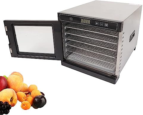 Ustensiles de cuisine Déshydrateur alimentaire à 6 couches, économie d'énergie, température réglable de 40 à 90, lyophilisateur pour fruits et légumes séchés