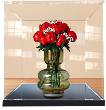 Transparente Acryl-Vitrine für Lego 10328 Rosen, staubdichte Vitrine, kompatibel mit Lego 10328, staubdichte Displaybox in (nur Display Ca)