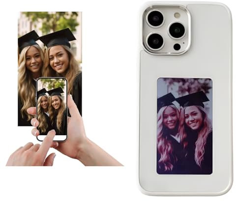 YATUO DIY E-Ink-Telefonhülle für iPhone 15 Pro, intelligente Foto-Rückprojektion, individuelle Handyhülle, zeigt Fotos sofort auf dem Tintenbildschirm an, Personalisieren Sie Ihre Handyhülle