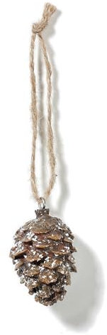 Inge-glas Christbaumschmuck Keramik 5cm - Tannenzapfen Figur zum Aufhängen - Weihnachtsbaum Anhänger für Weihnachten - Christbaumanhänger & Weihnachtsbaumschmuck - Wald Zapfen Braun