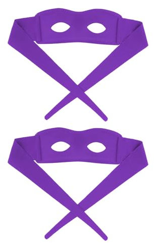PEUTIER 2 Stück Augenmaske Halloween, Augenmaske Kostüm Maskerade Heldenmaske Halloween Cosplay Zubehör Party Verkleidungs Requisite Schildkrötenmaske (Lila)