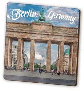1 x Germany Square Magnet - Berlin German City Travel Holiday Fridge Magnetic Travel Holiday Family Friend Women Men #82330