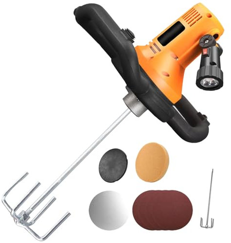 Levigatrice Rotorbitale Eccentrica Levigatrice elettrica Levigatrice elettrica per cartongesso Levigatrice per pareti, Cazzuola per malta cementizia e calcestruzzo 2880W Macchina per lisciar