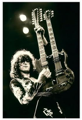 biegzc Jogi Page, Led Zeppelin, poster su tela, decorazione per camera da letto, ufficio, camera da letto, regalo, 30 x 45 cm