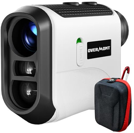 Overmont Golf Rangefinder, 6.5X Laser Range Finder for Golf & Hunting, 1200 Yards with Slope Switch, Flag Lock Vibration and Continuous Scan, Rechargeable & Magnetic Strip