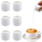 Foreverup Lot de 6 petits pots à lait en porcelaine blanche de 50 ml, mini pots à lait, pots à sauce, mini pots à crème, pots à sauce, petits pots à lait, pour la maison, la cuisine, le bureau, le