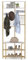 COSTWAY 180CM Garderobenständer Eck, 3 in 1 Kleiderständer & Sitzbank & Schuhregal, inkl. 12 Haken, Aufbewahrungsregal Garderobe für Flur Wohnzimmer, Schlafzimmer (Modernes Gold)